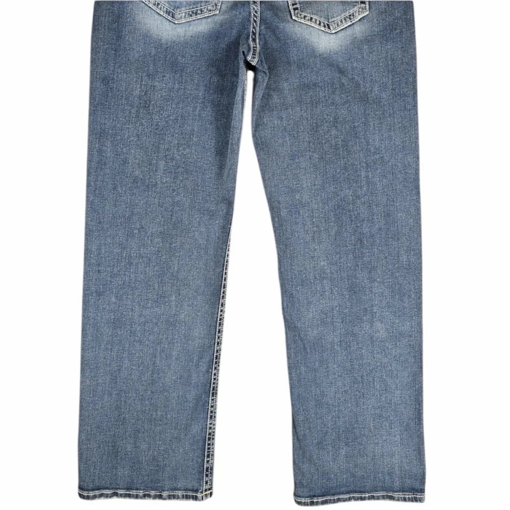 New Fleur by Miss Me Jeans Womens 29 / 8 Blue Medium Wash‎ Slim Wide Embellished - Picture 9 of 13